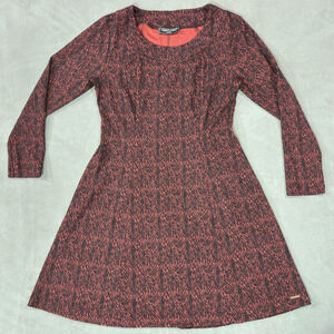 Haris Cotton Athens Red Full Long Sleeve Greece A-Line Dress Women's Large